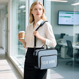 Custom Light Blue White Lunch Bag