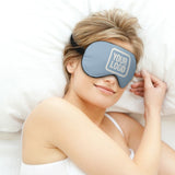 Custom Light Blue White Sleep Mask