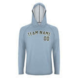 Custom Light Blue Olive UV-Hoodie