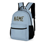 Custom Light Blue Olive Kids Backpack
