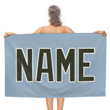 Custom Light Blue Olive Beach Towel