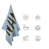 Custom Light Blue Olive Beach Towel