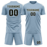 Custom Light Blue Olive Soccer Jersey