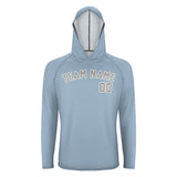 Custom Light Blue Gray UV-Hoodie