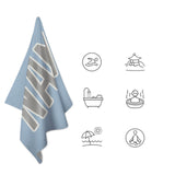 Custom Light Blue Gray Beach Towel