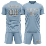 Custom Light Blue Gray Soccer Jersey