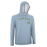 Custom Light Blue Green UV-Hoodie