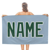 Custom Light Blue Green Beach Towel