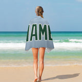 Custom Light Blue Green Beach Towel