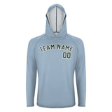 Custom Light Blue Dark Green UV-Hoodie