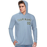 Custom Light Blue Dark Green UV-Hoodie