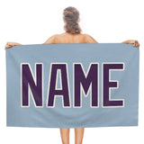Custom Light Blue Purple Beach Towel