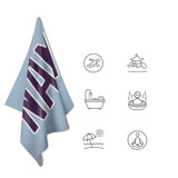 Custom Light Blue Purple Beach Towel