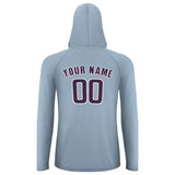 Custom Light Blue Purple UV-Hoodie