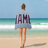 Custom Light Blue Purple Beach Towel