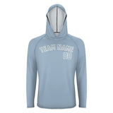 Custom Light Blue Light Blue UV-Hoodie
