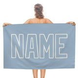 Custom Light Blue Light Blue Beach Towel