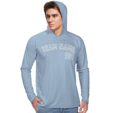 Custom Light Blue Light Blue UV-Hoodie