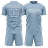 Custom Light Blue Light Blue Soccer Jersey