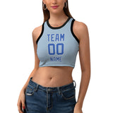 Custom Light Blue Sky Blue Sleeveless Tank Top
