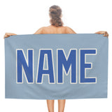 Custom Light Blue Sky Blue Beach Towel