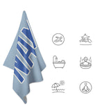 Custom Light Blue Sky Blue Beach Towel