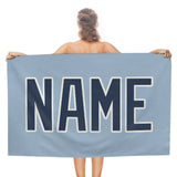 Custom Light Blue Blue Beach Towel