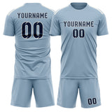 Custom Light Blue Blue Soccer Jersey