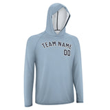 Custom Light Blue Navy UV-Hoodie