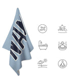 Custom Light Blue Navy Beach Towel