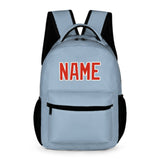 Custom Light Blue Orange Red Kids Backpack