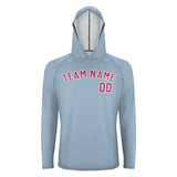 Custom Light Blue Pink UV-Hoodie