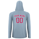 Custom Light Blue Pink UV-Hoodie