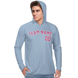 Custom Light Blue Pink UV-Hoodie