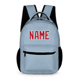 Custom Light Blue Red Kids Backpack