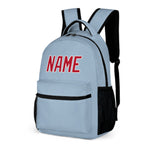 Custom Light Blue Red Kids Backpack