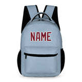 Custom Light Blue Crimson Red Kids Backpack