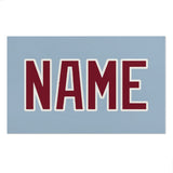 Custom Light Blue Crimson Red Beach Towel
