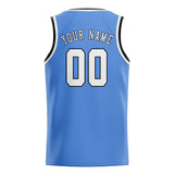 Custom Light Blue & White Colors Design Sports Basketball Jersey