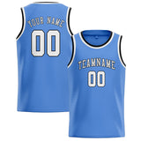 Custom Light Blue & White Colors Design Sports Basketball Jersey