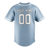 Custom Light Blue & White Colors Design Sports Baseball Jersey