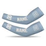 Custom Light Blue White Arm Sleeve