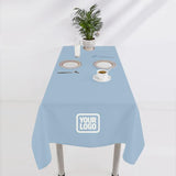 Custom Light Blue White Square Table Cloth