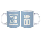 Custom Light Blue White Mug