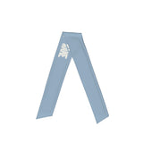 Custom Light Blue White Headband