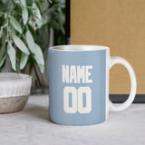 Custom Light Blue White Mug
