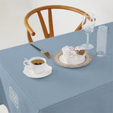 Custom Light Blue White Square Table Cloth