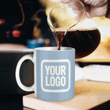 Custom Light Blue White Mug