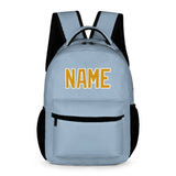 Custom Light Blue Yellow Kids Backpack