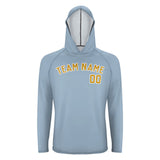 Custom Light Blue Yellow UV-Hoodie